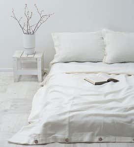 Stonewashed Belgian Flax Linen Bedding Collection