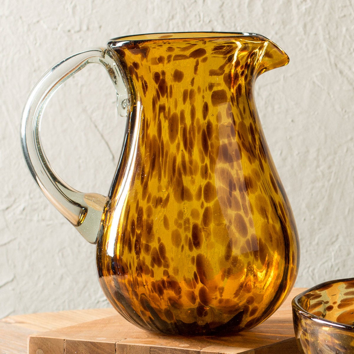 Classic Tortoise Recycled Glass Pitcher