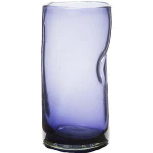 Slumped Recycled Glass Vase - Small Purple