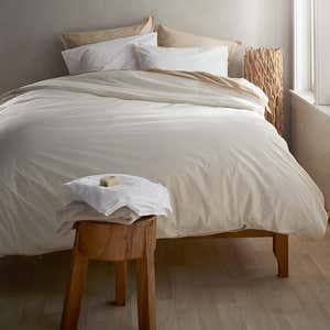 Classic Egyptian Cotton King Duvet Cover and Sham Set - Birch