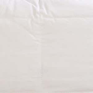 Natural Down-Filled King Box-Stitch Blanket - White