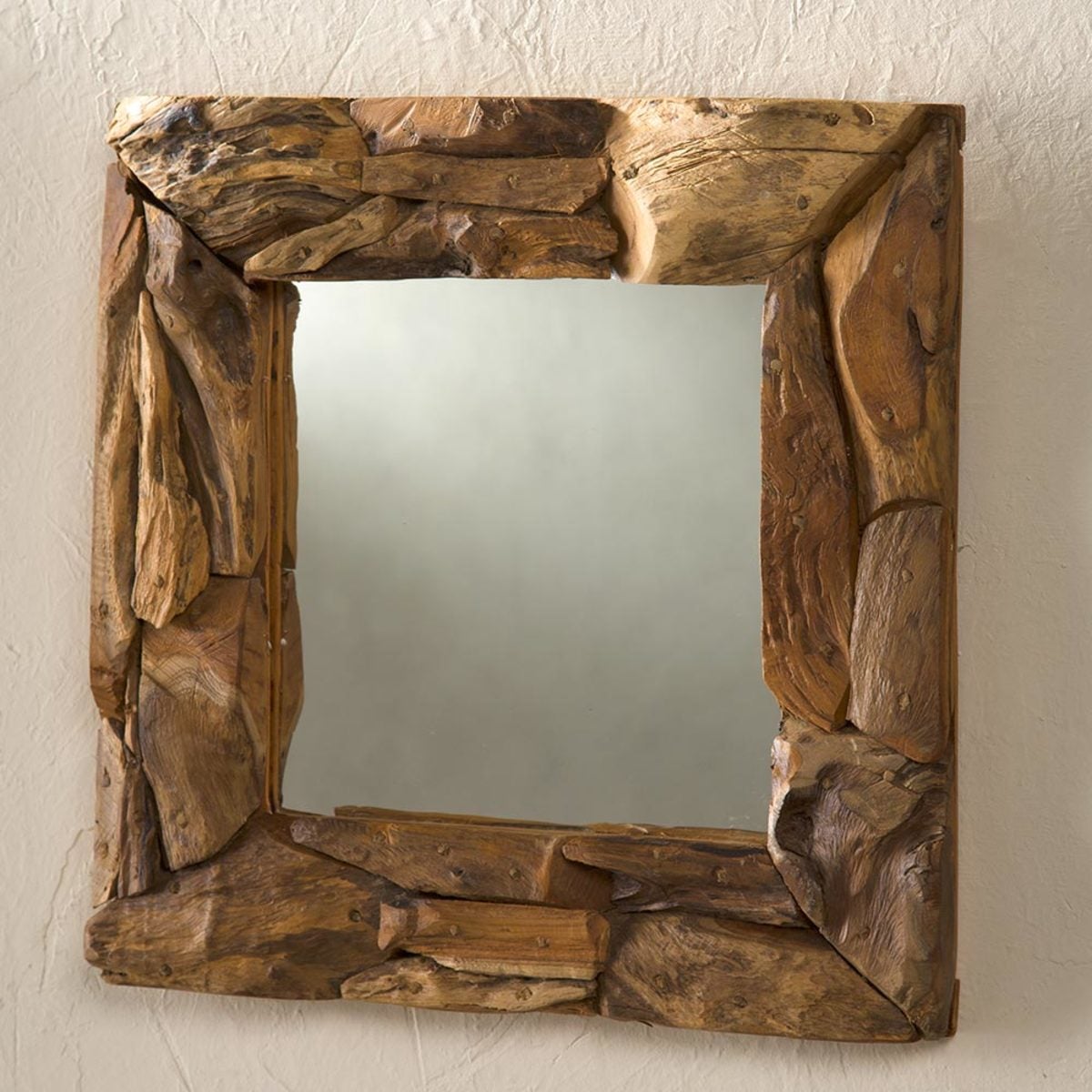 Teak Driftwood Mirror