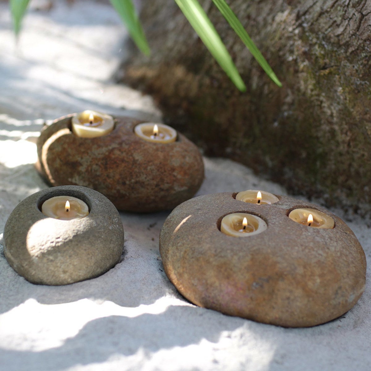 Natural Stone Tealight Holders