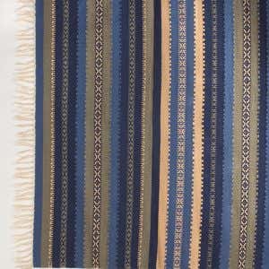 Handwoven Cotton Striped Large Rug, 60"L x 36"W - Ocean Stripe