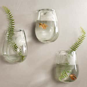 Recycled Glass Aquatic Life Wall Vases