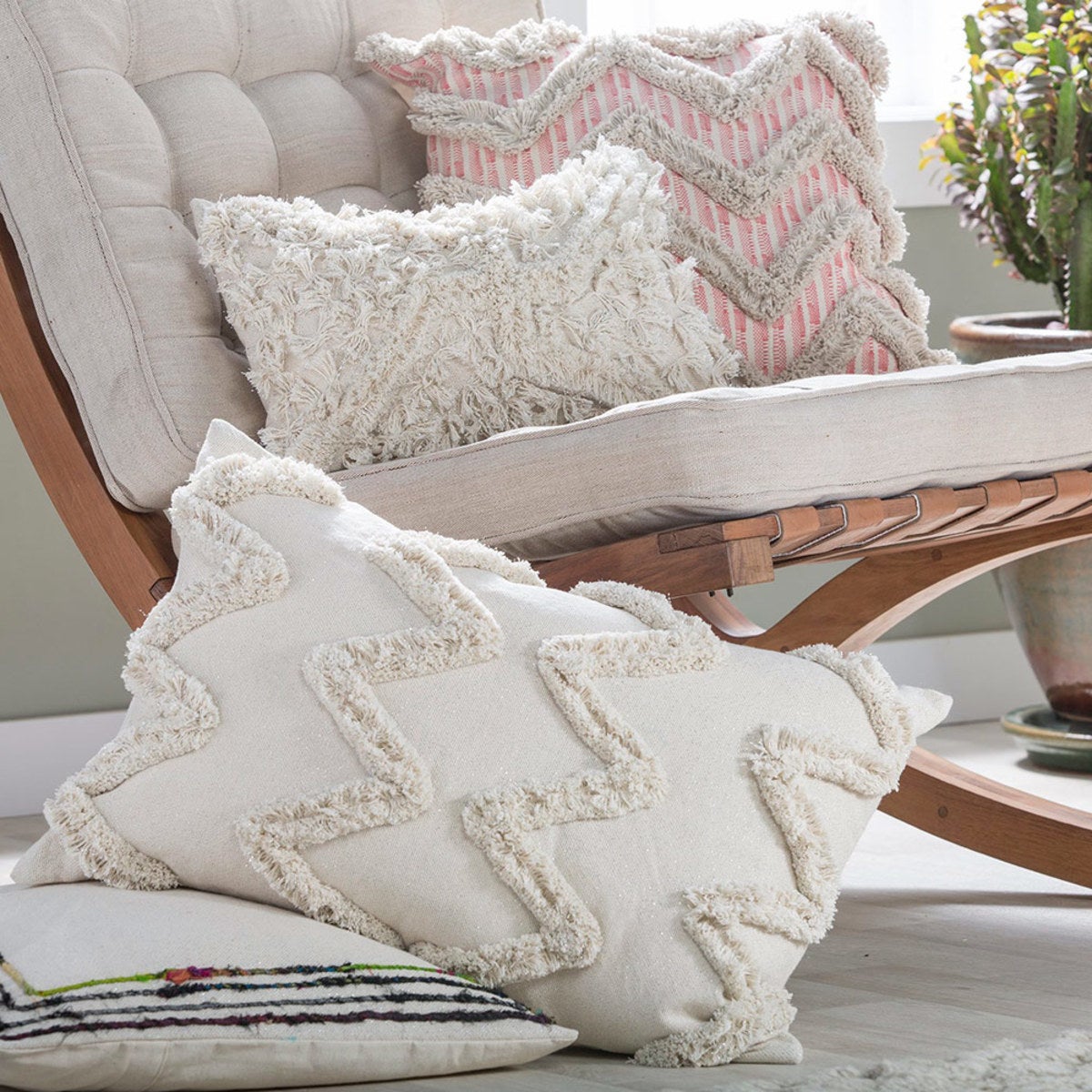 Shimmering Textured Pillows