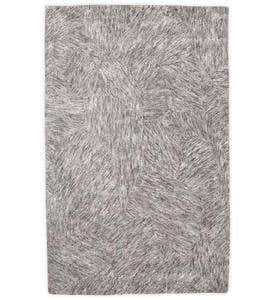 Wool and Bamboo Silk Sketched Rug - 4' x 6'