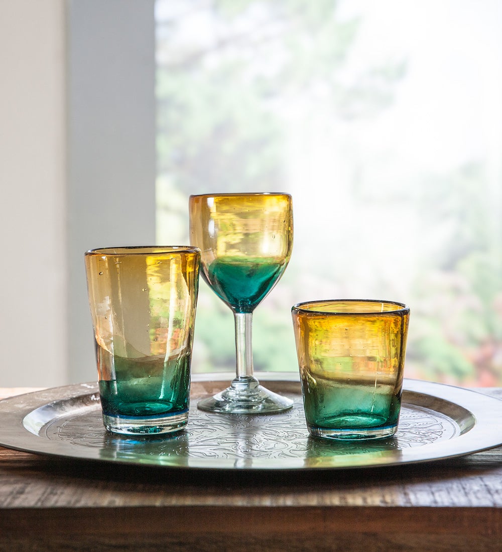 Golden Shore Recycled Glassware Collection