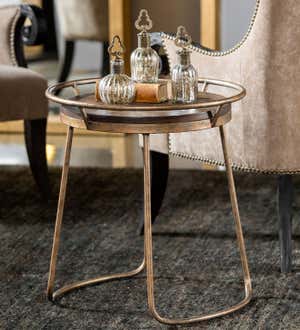 Rayen Acacia Wood Serving Tray Accent Table