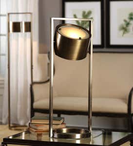 Ilario Brass Framed Cylindrical Lamp Collection