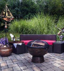 Oversized Fire Pit Bowl with Screen