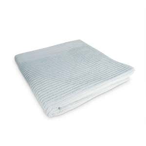 Organic Cotton Jacquard Rib Bath Towel - White