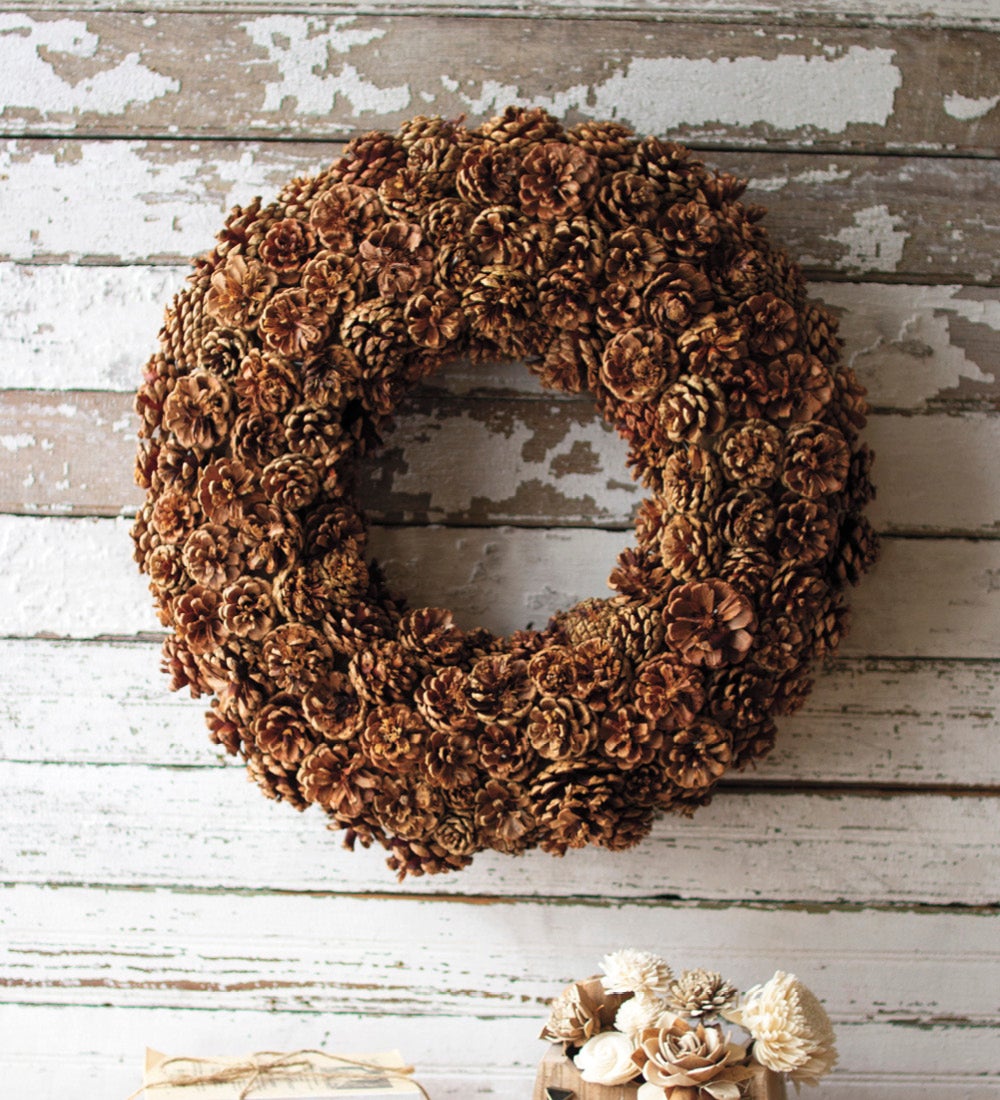 Natural Pinecone Wreath