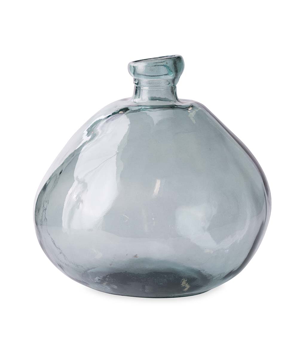 Recycled Round Glass Balloon Vase, 13" swatch image
