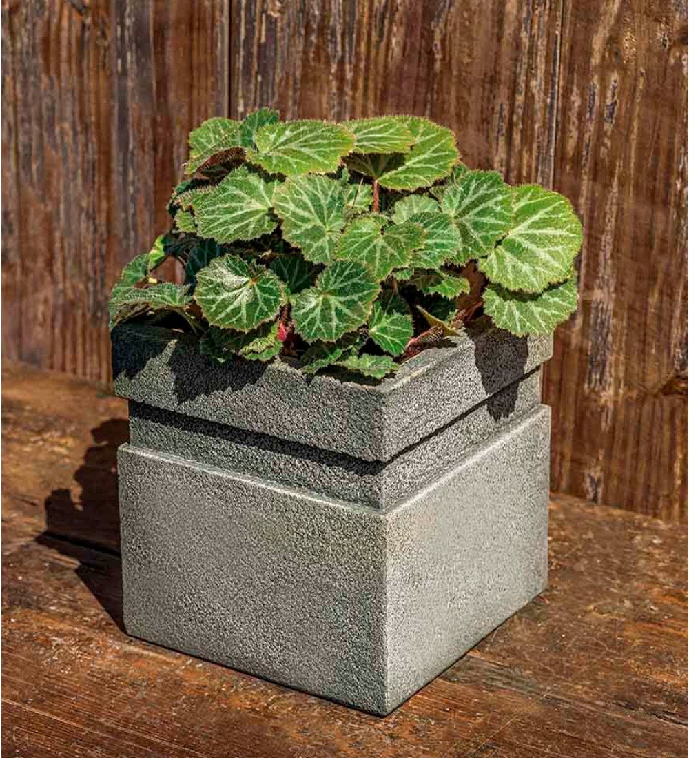 Terrace Cube Cast Stone Planter