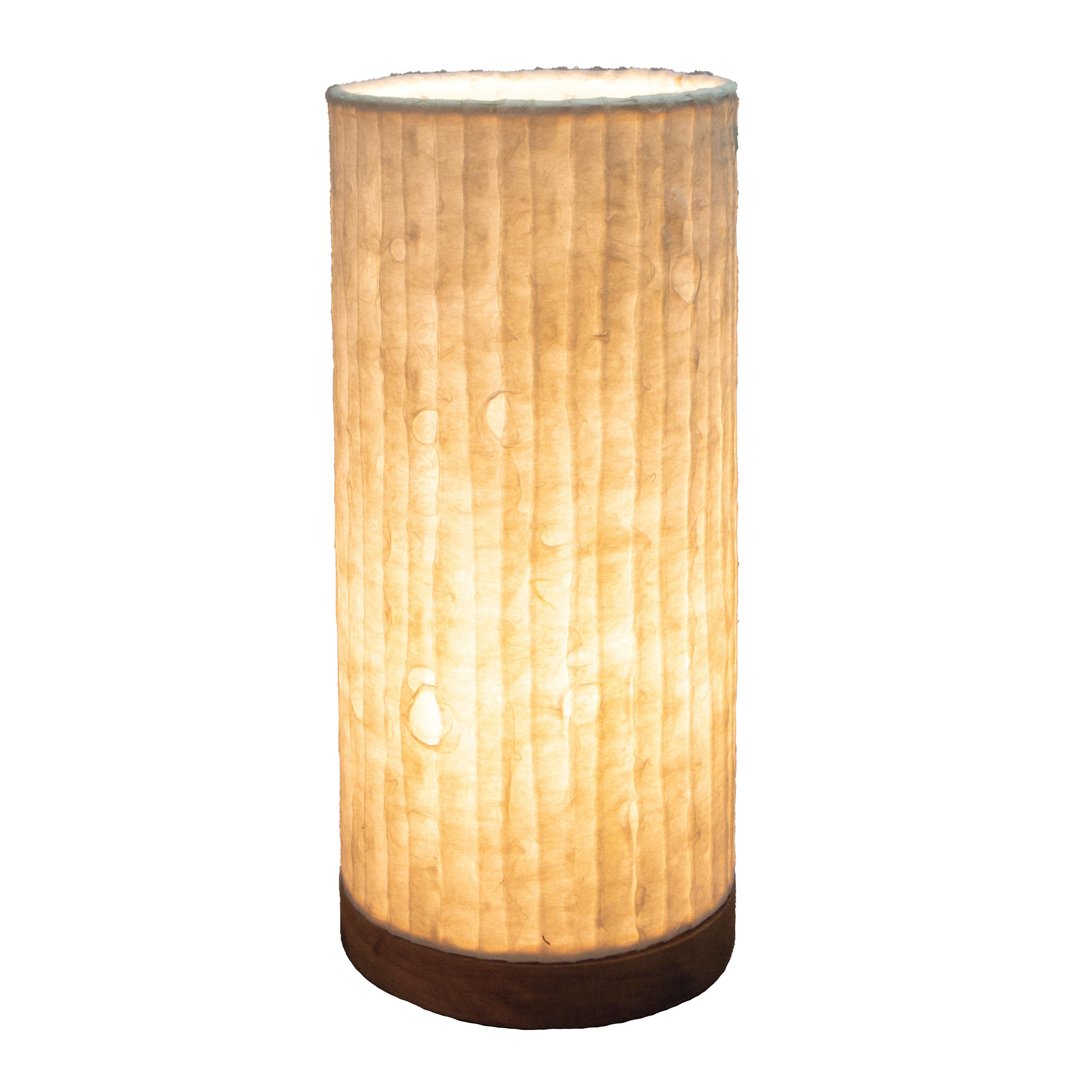 Recycled Paper Lamp on Mango Wood Base swatch image