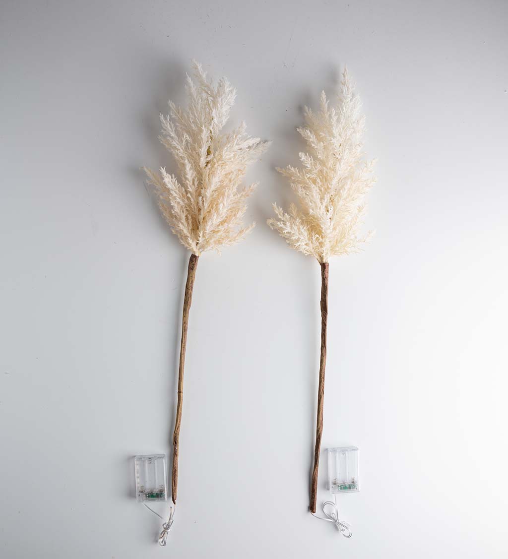 Lighted Faux Pampas Grass, Set of 2 swatch image