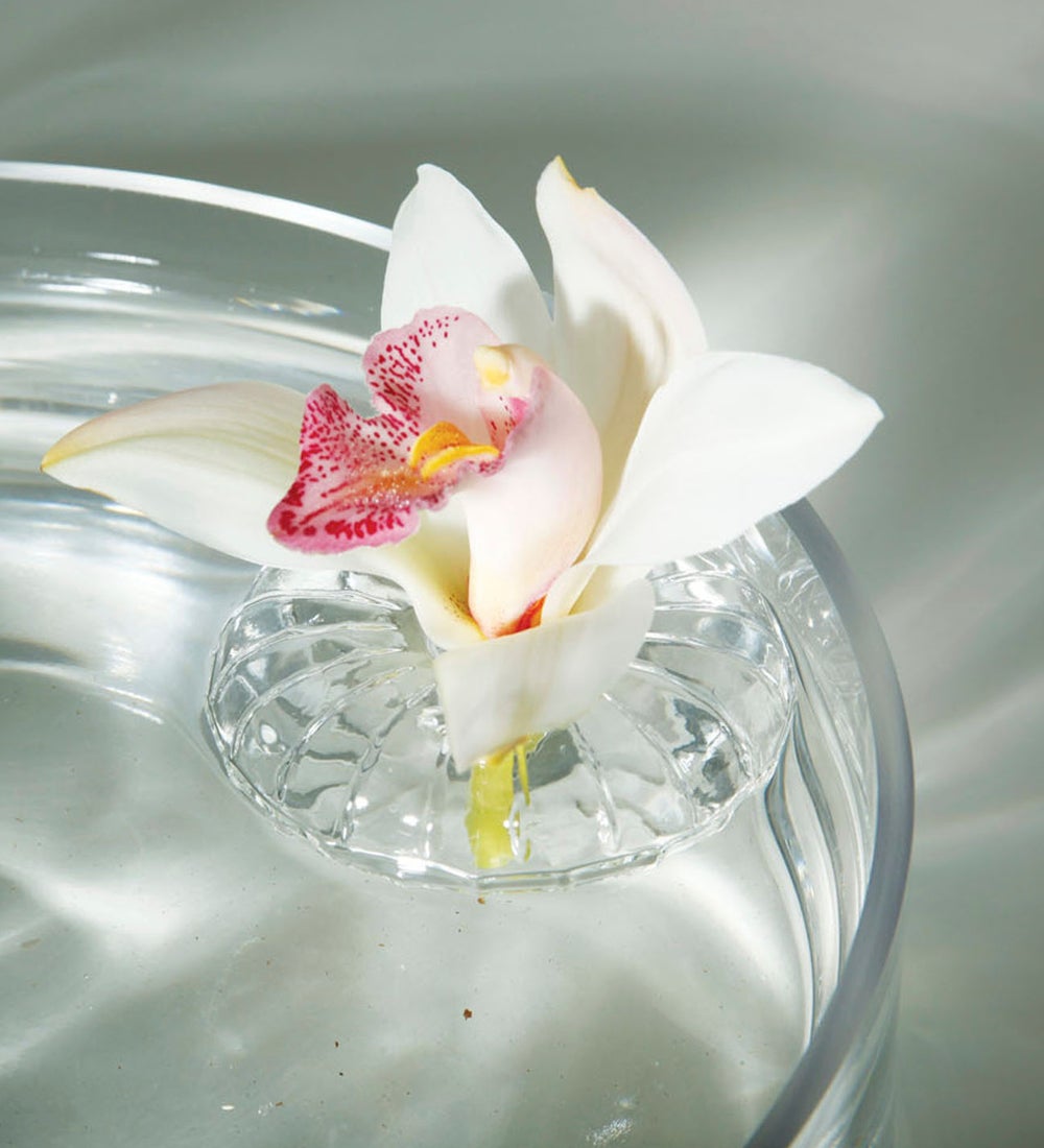 Glass Floating Flower Ring, Set of 3
