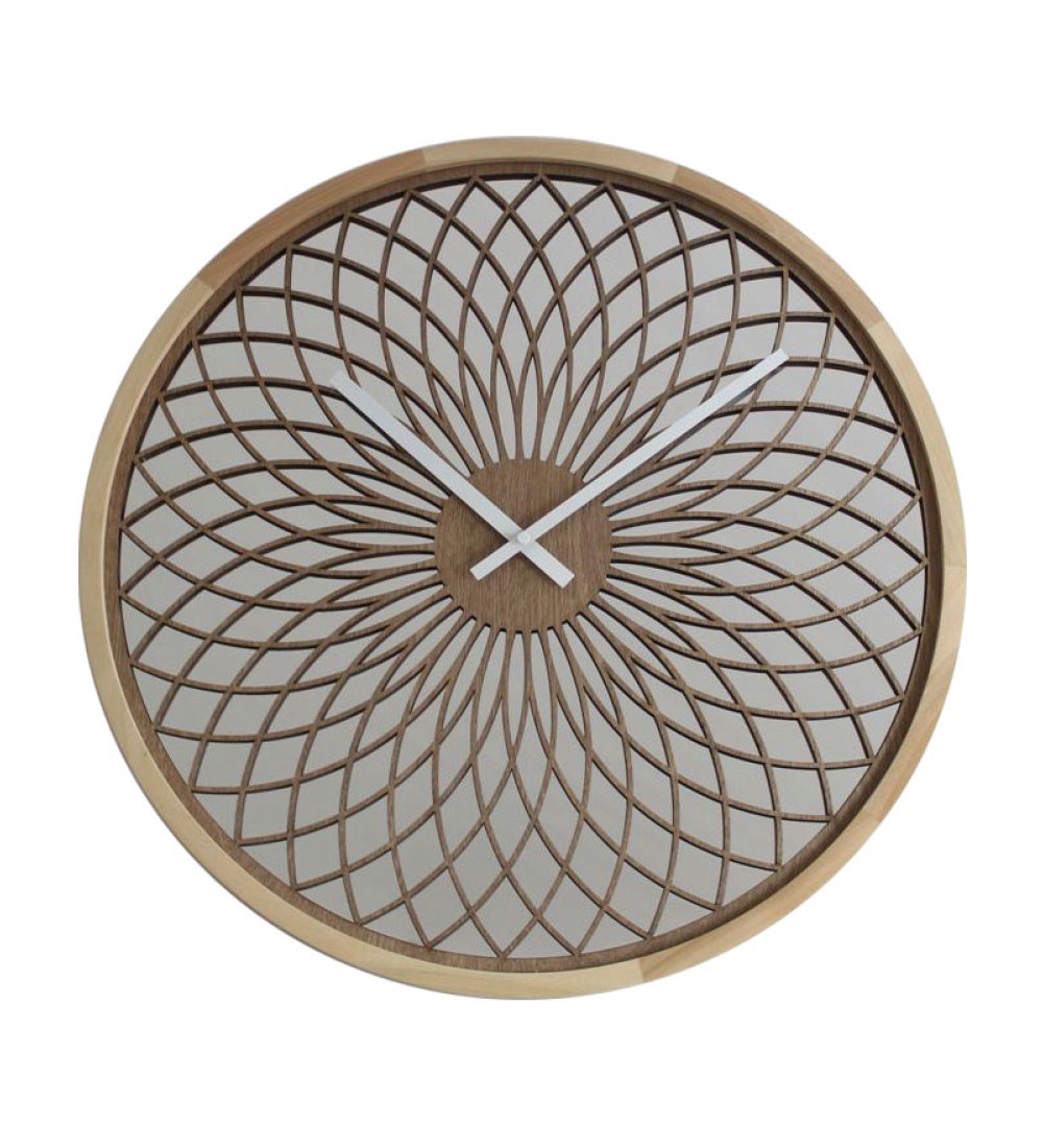 3D Spiral Wood Modern Wall Clock swatch image