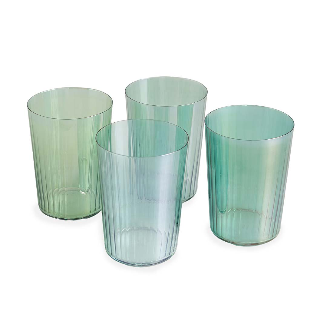 Hand-Painted Gem Glass Tall Tumblers, Set of 4 swatch image