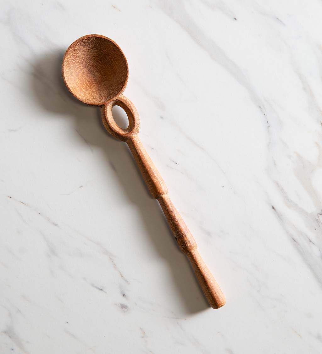 Long Wood Turned Doussie Spoon