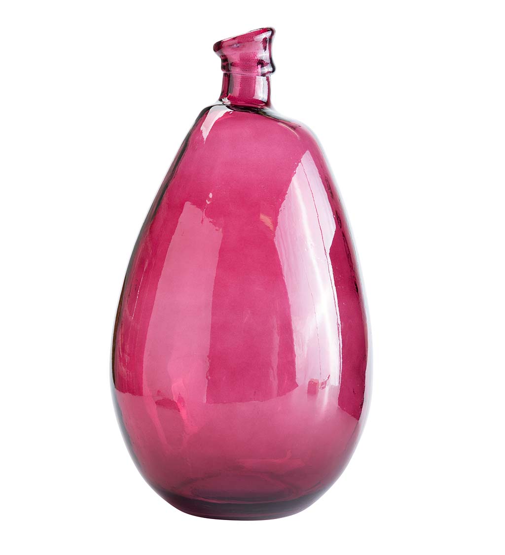 Recycled Tall Glass Balloon Vase, 19" swatch image