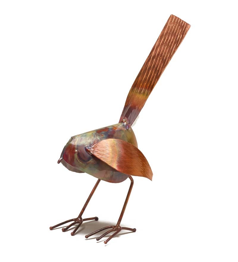 Handcrafted Copper Bird Statue