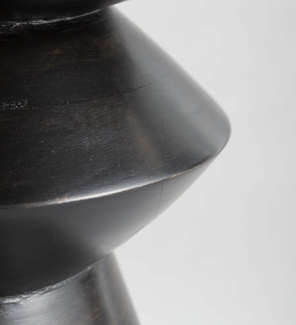 Black Chess Piece Side Table