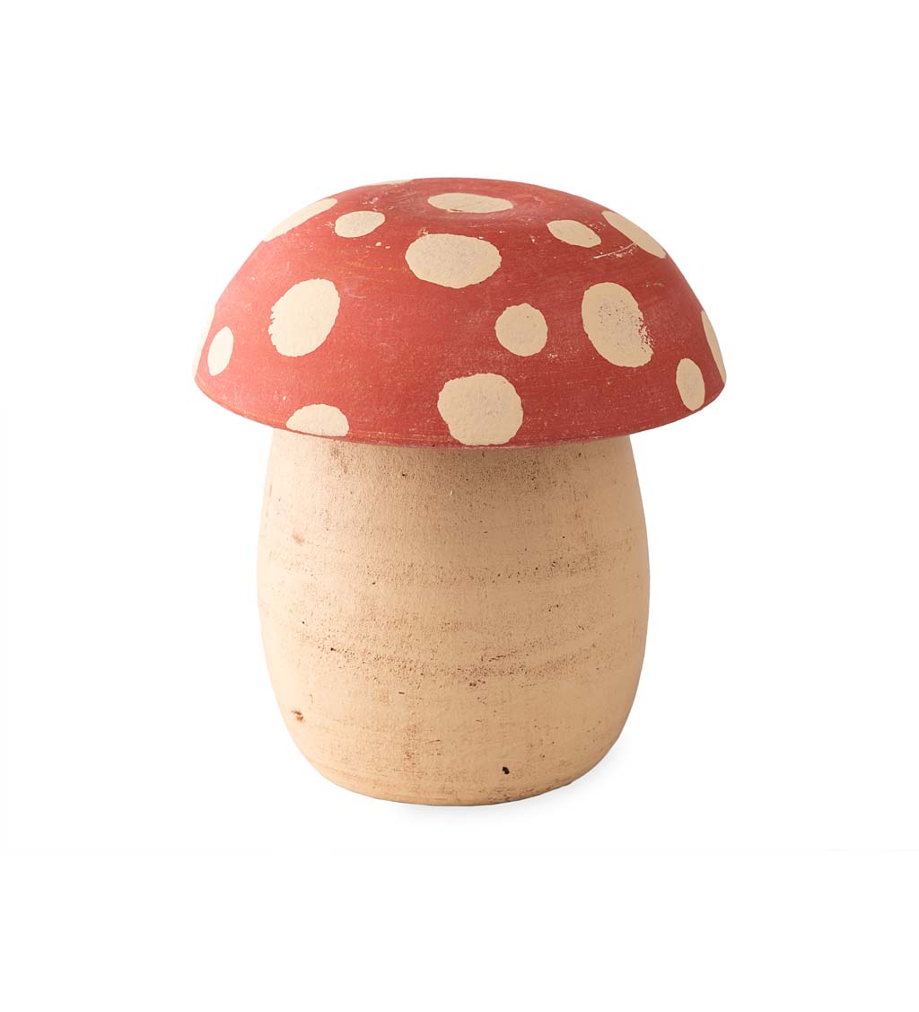 Clay Mushroom Canisters, Set of 2