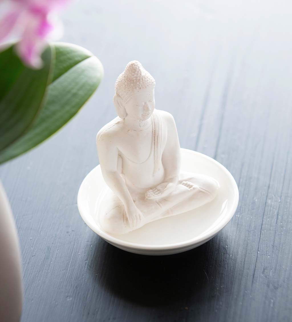 Ceramic Buddha Trinket Dish Diffuser Gift Set