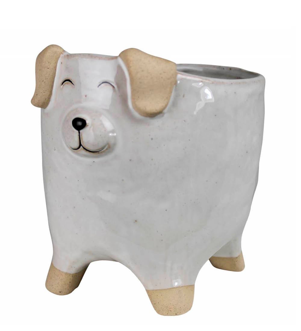 Dog Ceramic Planter