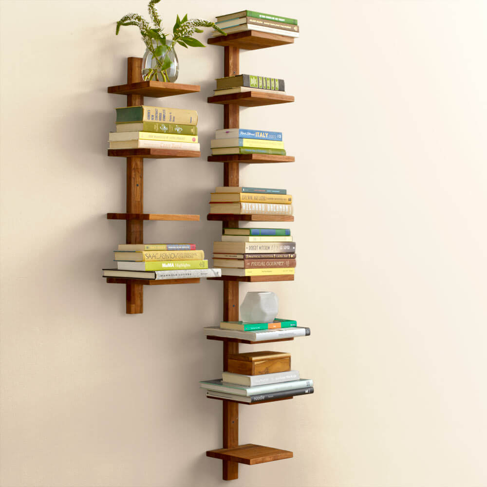 Recycled Golden Teak Takara Column Shelves&Ladder