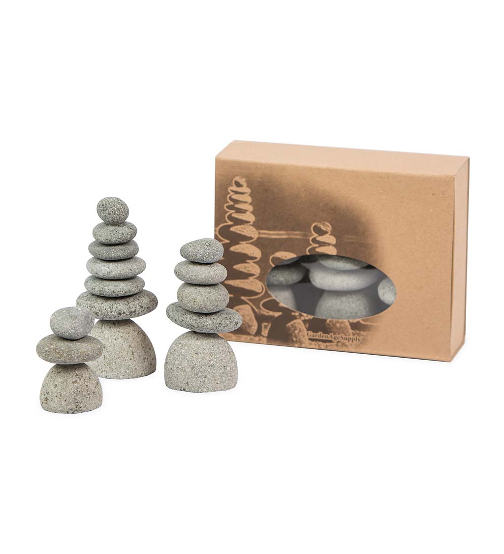 Mini Rock Cairns, Set of 3