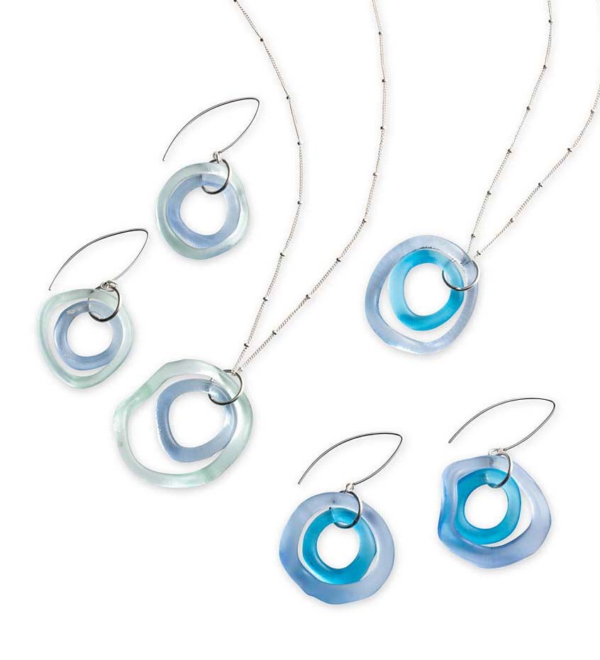 Recycled Wave Glass Jewelry Collection