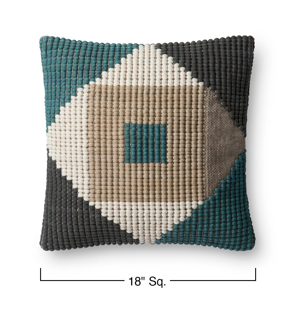 Teal Square Indoor/Outdoor Pillow, 18" Square