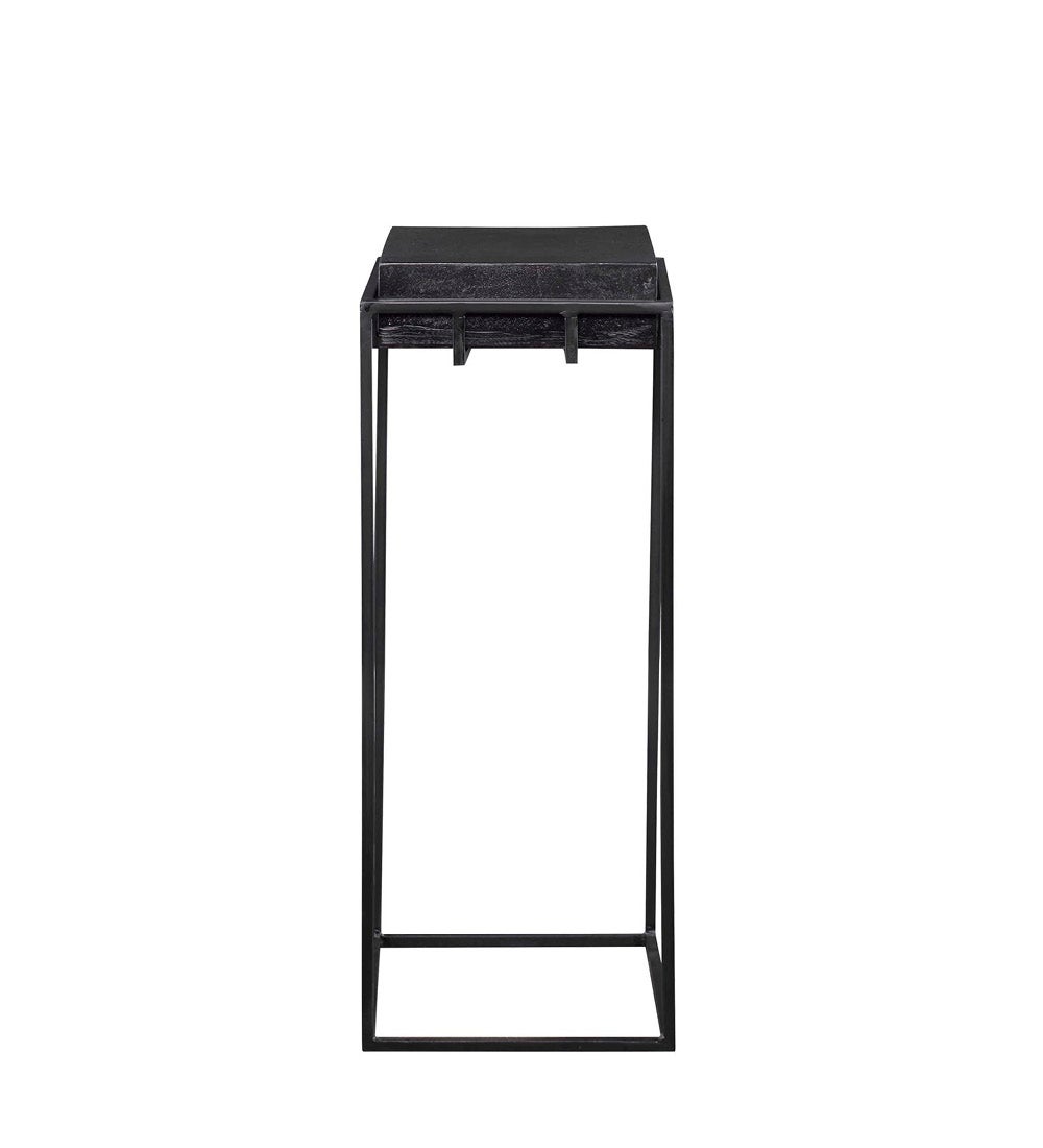 Telone Dark Oxidized Black Pedestal Table Collection