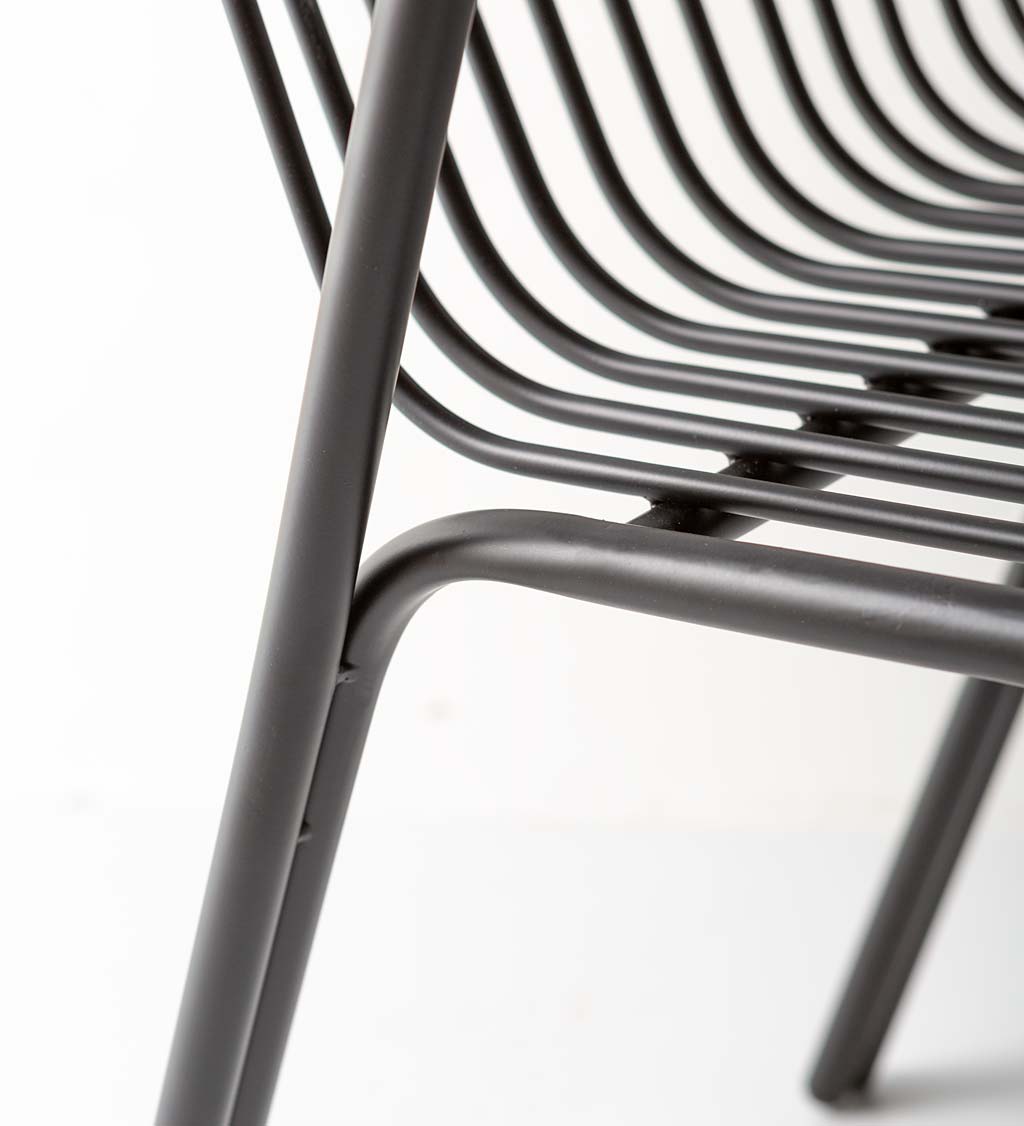 Indoor /Outdoor Metal Bistro Table and Chair, Set of 3