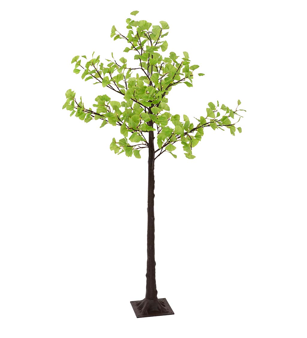 Indoor/ Outdoor Faux-Lighted Ginkgo Tree, 6'H swatch image