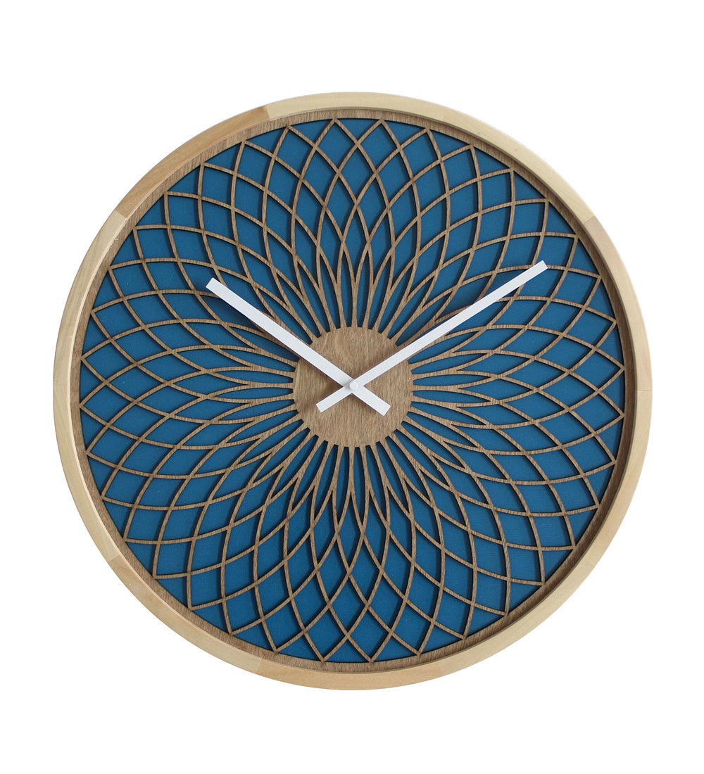 3D Spiral Wood Modern Wall Clock swatch image