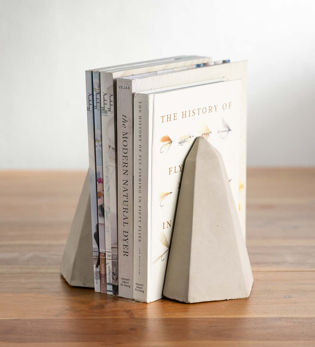 Geometric Cement Bookends