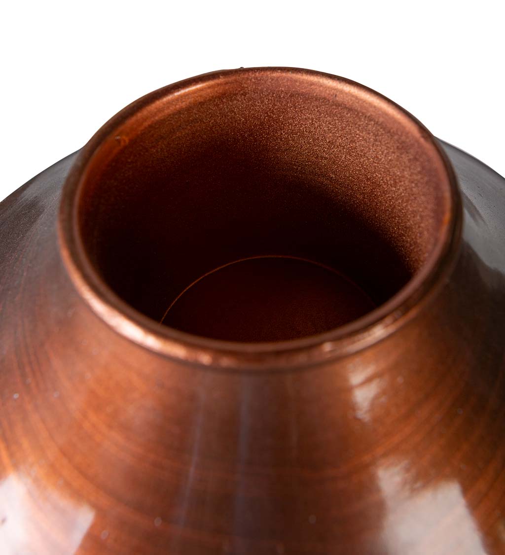Copper-Finish Torch and Tabletop Fire Bowl