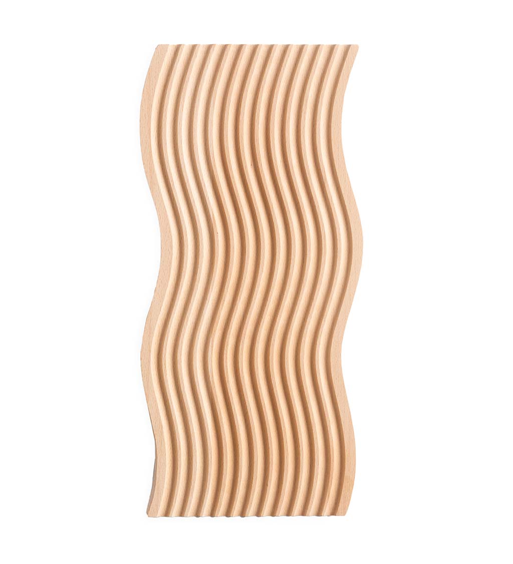 Grooved Beechwood Serving Tray, Arch