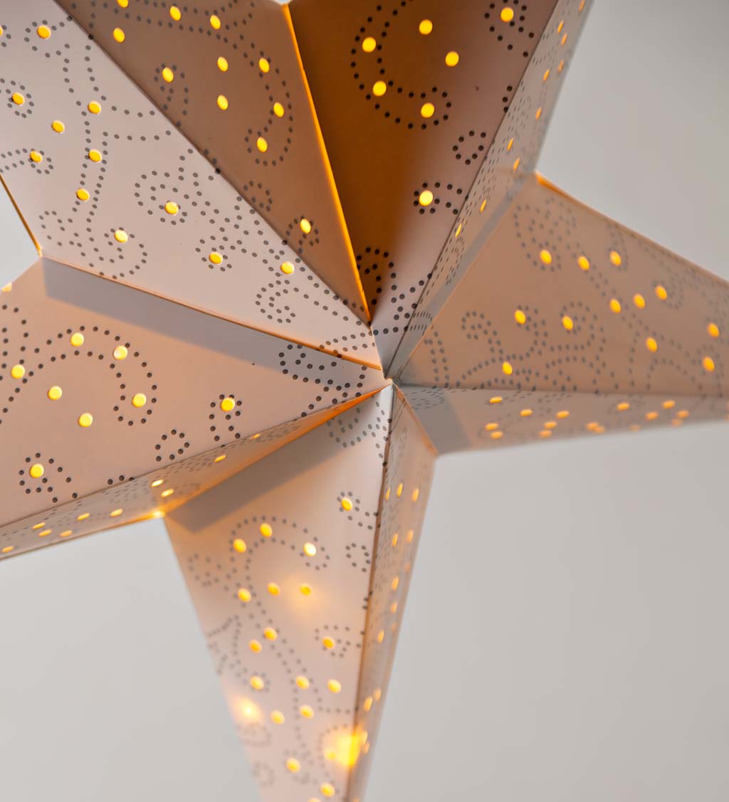 Hanging Lighted Paper Star Lantern