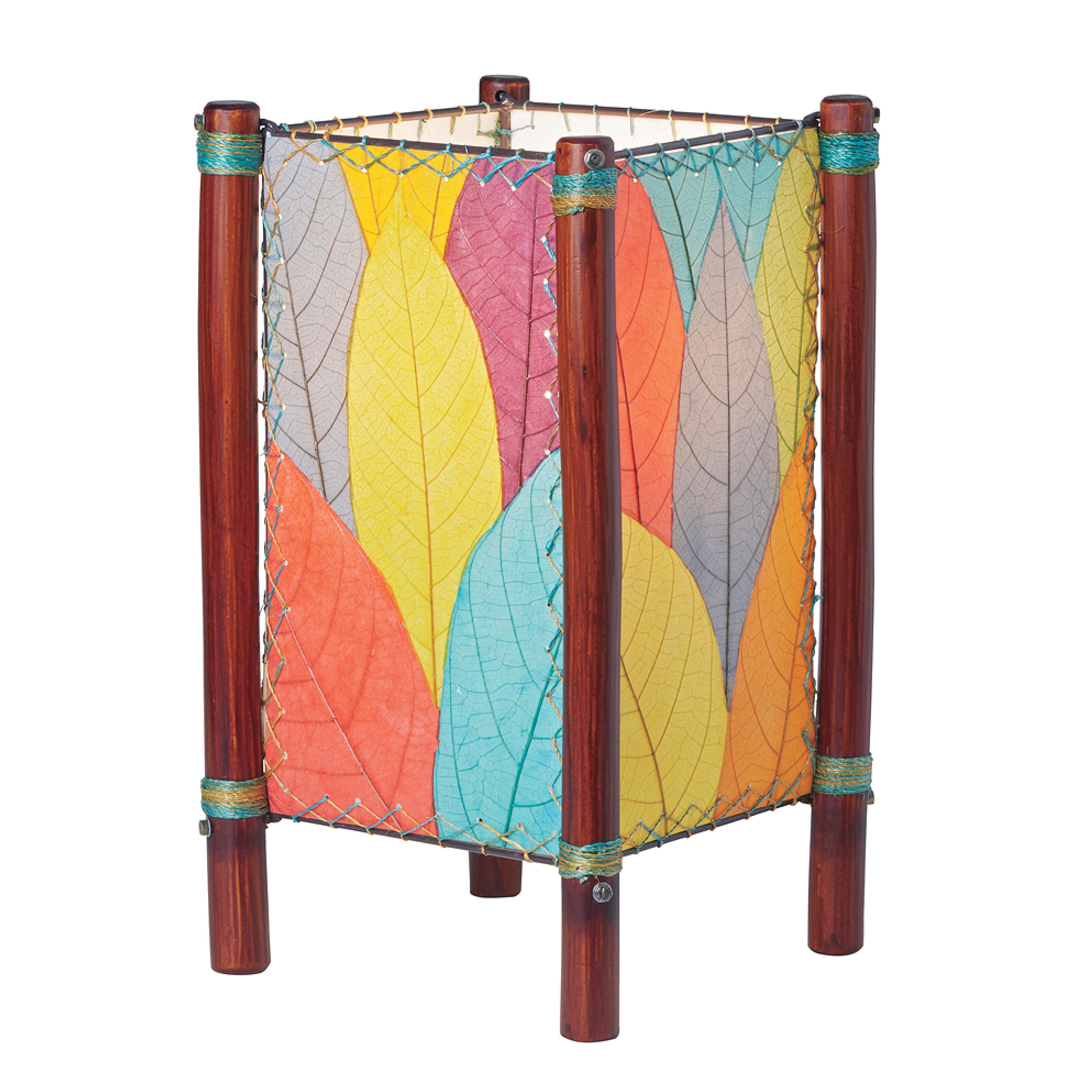 Handcrafted Rattan and Cocoa Leaves Table Lamp swatch image