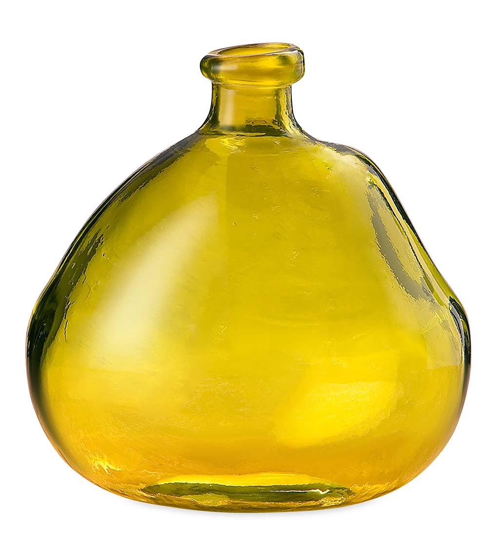 Askew Recycled Glass Balloon Vase, 9" swatch image