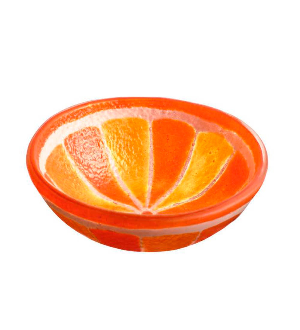 Painted Glass Fruit Serving Bowl