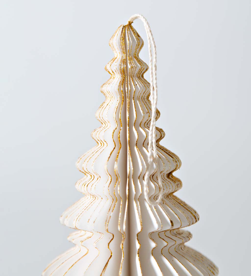 Hand-Cut Honeycomb Paper Tree Ornament