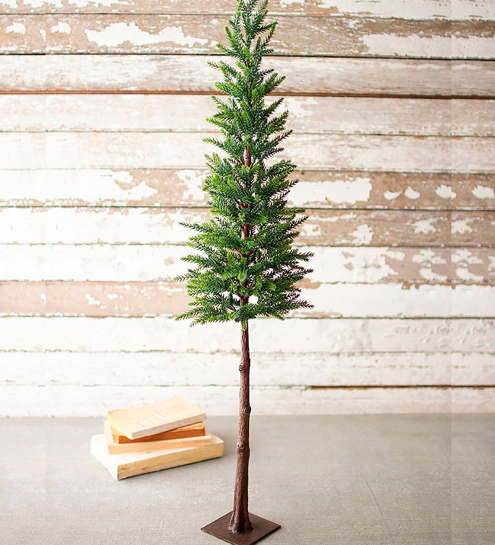 Faux Green Fir Pine Tree, 37"H