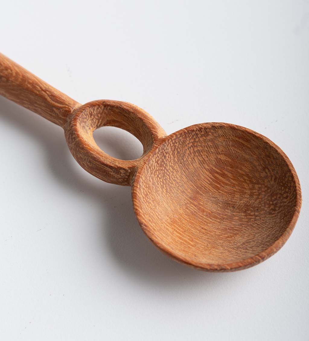 Double-Ended Measuring Wood Turned Spoon