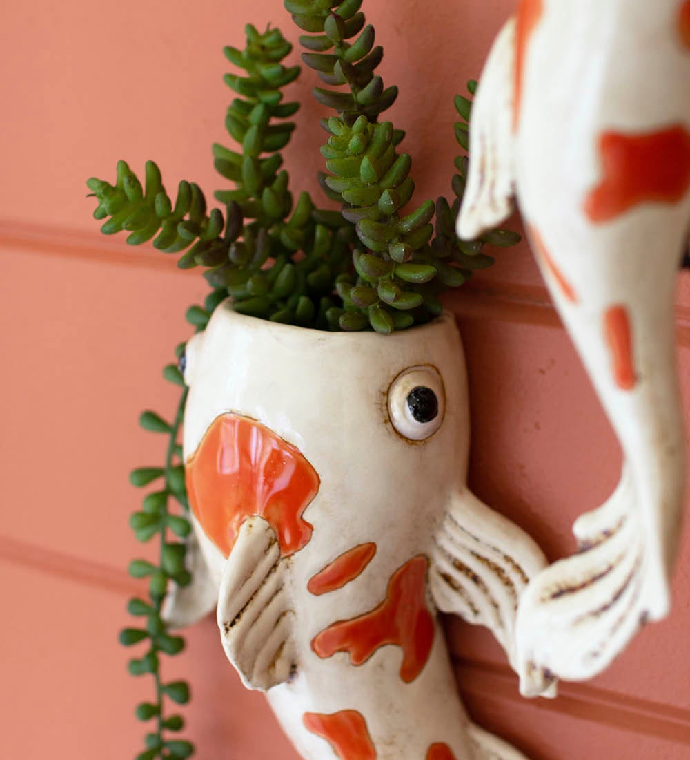 Ceramic Koi Fish Planter Collection